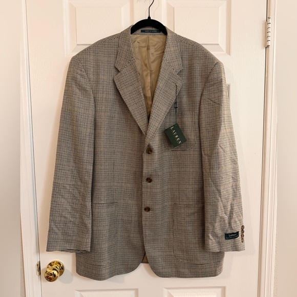 Lauren Ralph Lauren Other - NWT Lauren Ralph Lauren Silk/Wool Blend Houndstooth Blazer Sportcoat - Men's 46T